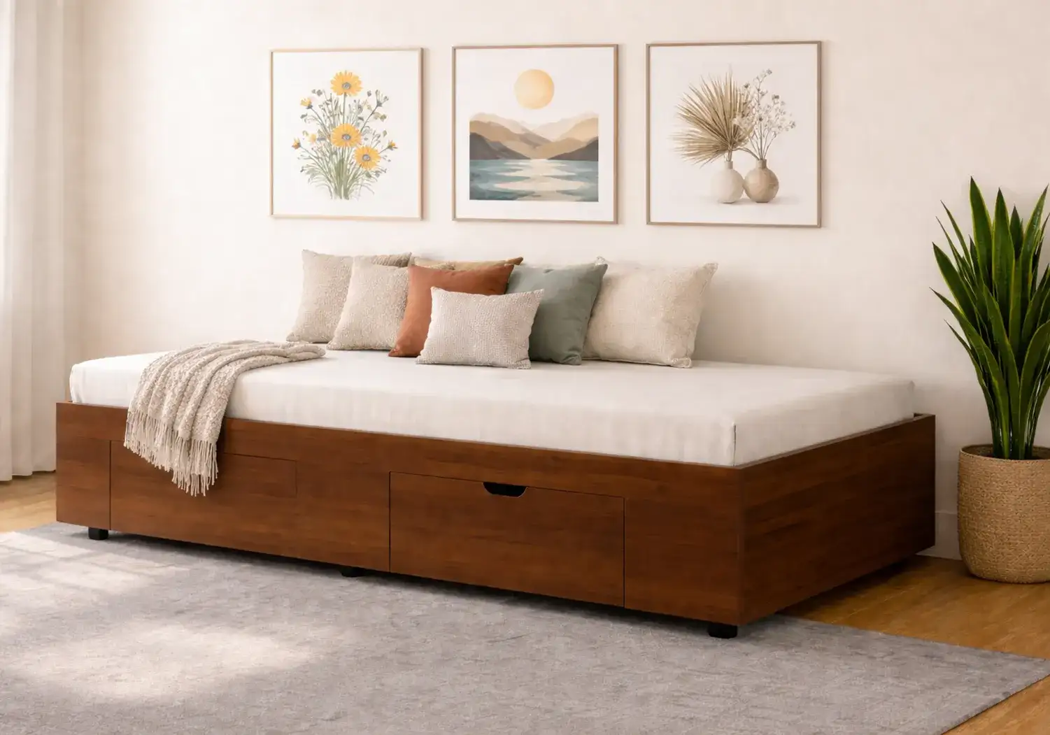 Helix Single Bed and Mattress 4" Combo